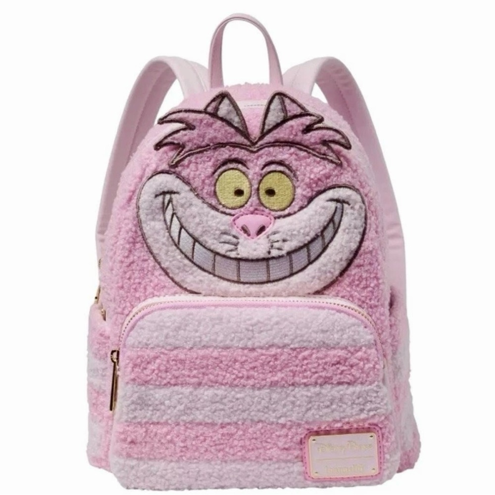 Loungefly Disney Parks Cheshire Cat Chenille Mini Backpack NWT In OG packaging